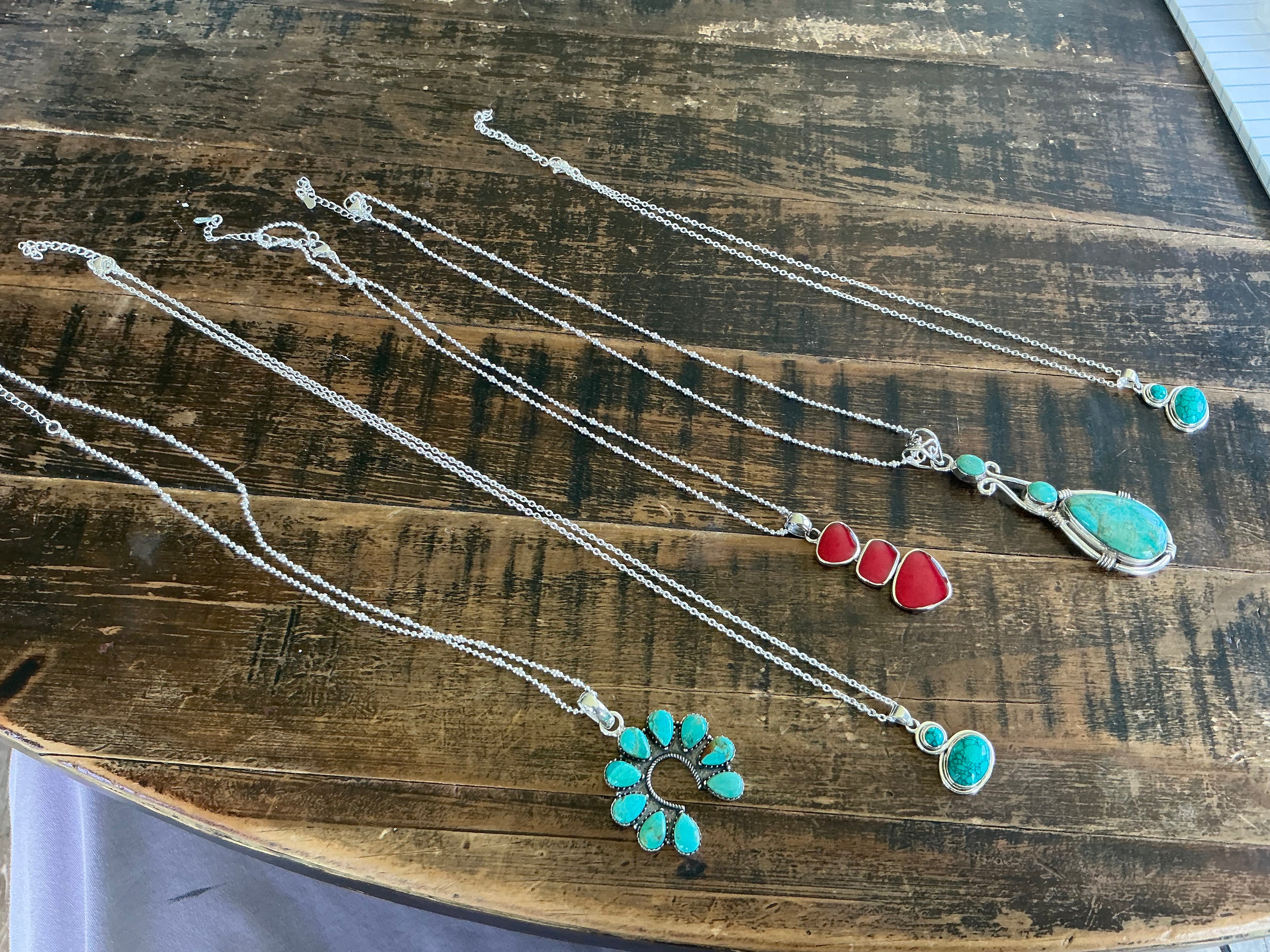 Statement Sm Turquoise Pendant Necklace