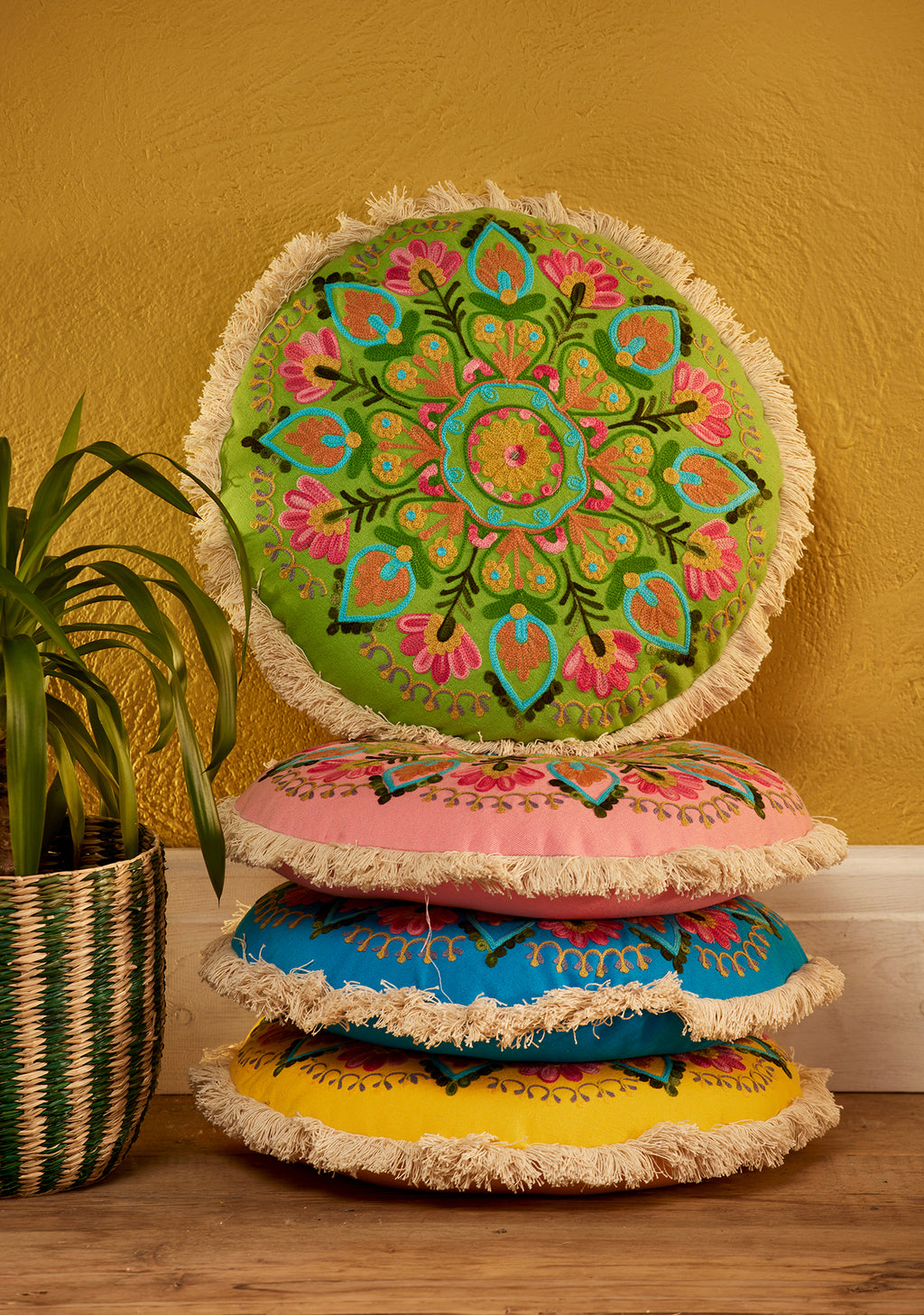 Bohemia Mandala Embroidered Yoga Seat Pad - GR