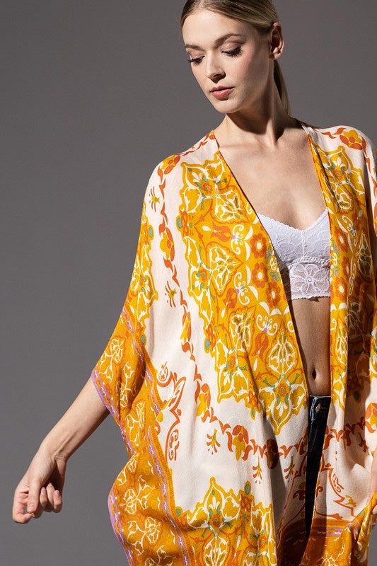 Desert Gold Mandala Kimono