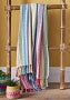 Recycled Cottom Rainbow Arrow Stripe Throw 125x150cm