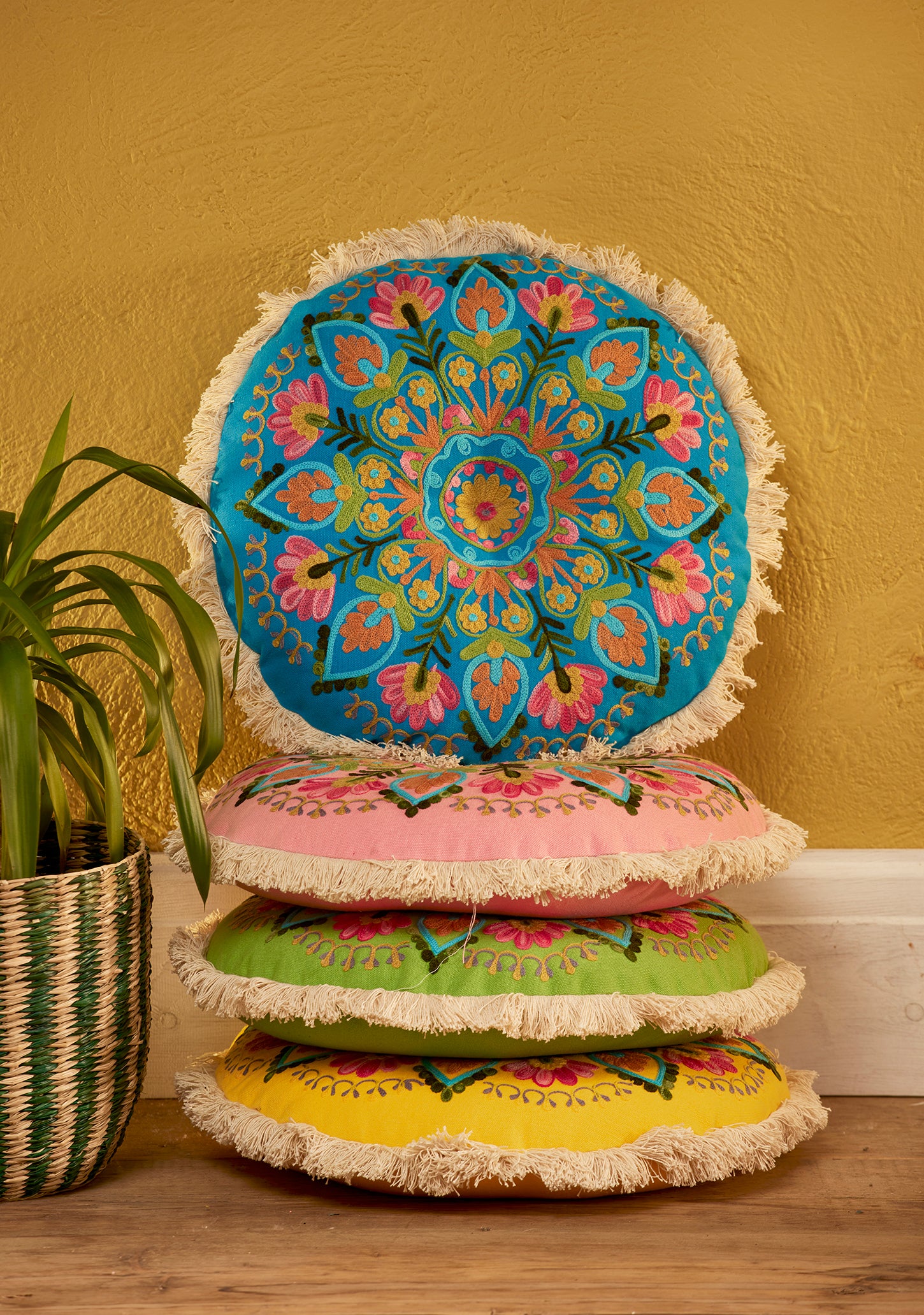 Bohemia Mandala Embroidered Yoga Seat Pad TQ