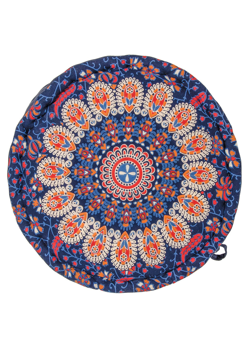 Peacock Print Pouffe 40x40x12.5cm