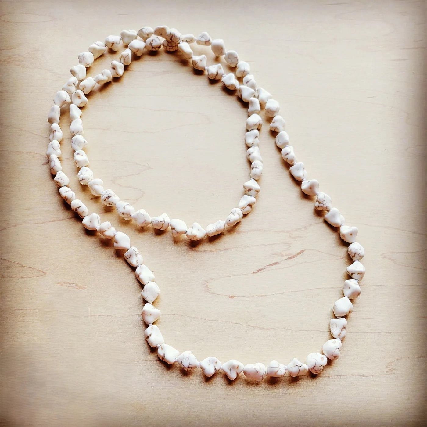 White Turquoise Beaded Layering Necklace