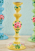 Chrysanthemum XL Hand Painted Candlestick - YL
