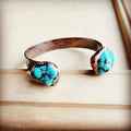 Turquoise Copper Cuff Bangle Bracelet
